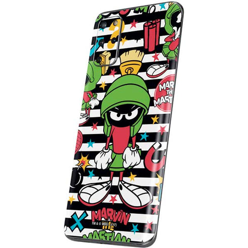 Looney Tunes Marvin the Martian Striped Patches Galaxy S20 Plus Skin
