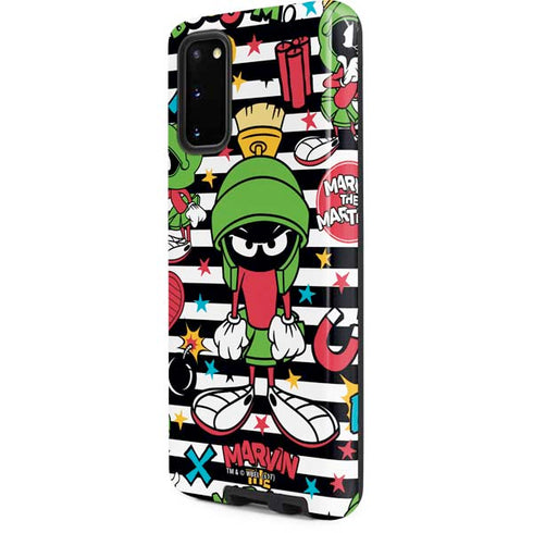 Looney Tunes Marvin the Martian Striped Patches Galaxy S20 Pro Case
