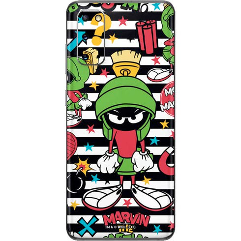 Looney Tunes Marvin the Martian Striped Patches Galaxy S20 Skin