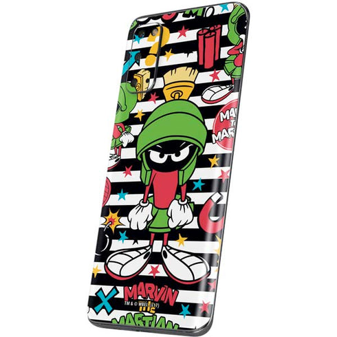 Looney Tunes Marvin the Martian Striped Patches Galaxy S20 Skin