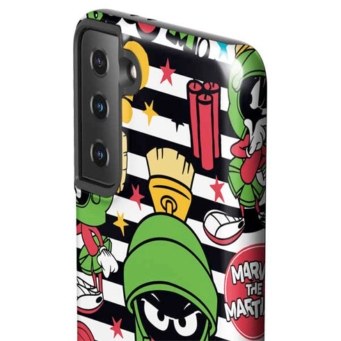 Looney Tunes Marvin the Martian Striped Patches Galaxy S21 Plus 5G Pro Case