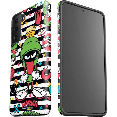 Looney Tunes Marvin the Martian Striped Patches Galaxy S21 Plus 5G Pro Case