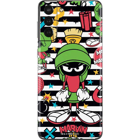 Looney Tunes Marvin the Martian Striped Patches Galaxy S21 Plus 5G Skin