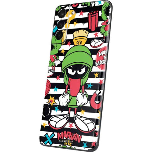 Looney Tunes Marvin the Martian Striped Patches Galaxy S21 Plus 5G Skin
