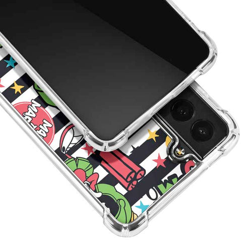 Looney Tunes Marvin the Martian Striped Patches Galaxy S22 Plus Clear Case