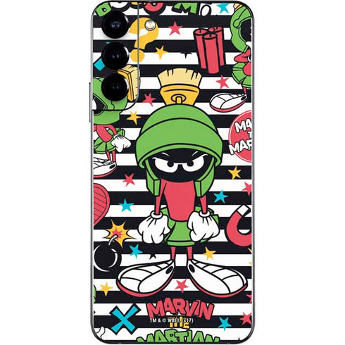 Looney Tunes Marvin the Martian Striped Patches Galaxy S22 Plus Skin