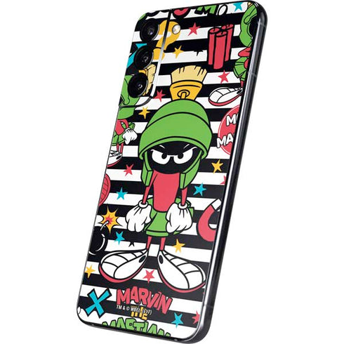 Looney Tunes Marvin the Martian Striped Patches Galaxy S22 Plus Skin