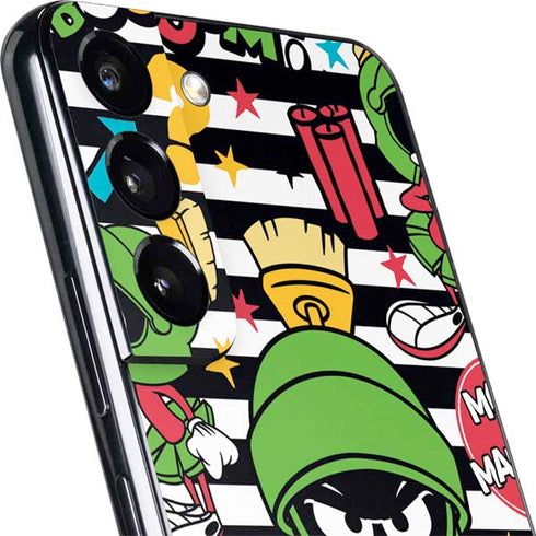 Looney Tunes Marvin the Martian Striped Patches Galaxy S22 Plus Skin