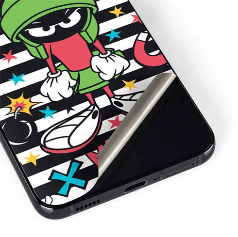 Looney Tunes Marvin the Martian Striped Patches Galaxy S22 Plus Skin