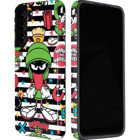 Looney Tunes Marvin the Martian Striped Patches Galaxy S22 Pro Case