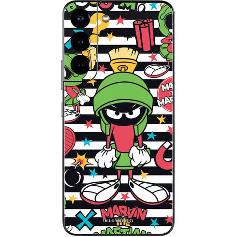 Looney Tunes Marvin the Martian Striped Patches Galaxy S22 Skin