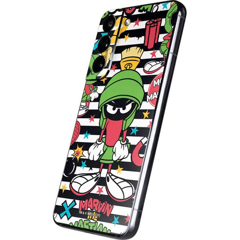 Looney Tunes Marvin the Martian Striped Patches Galaxy S22 Skin