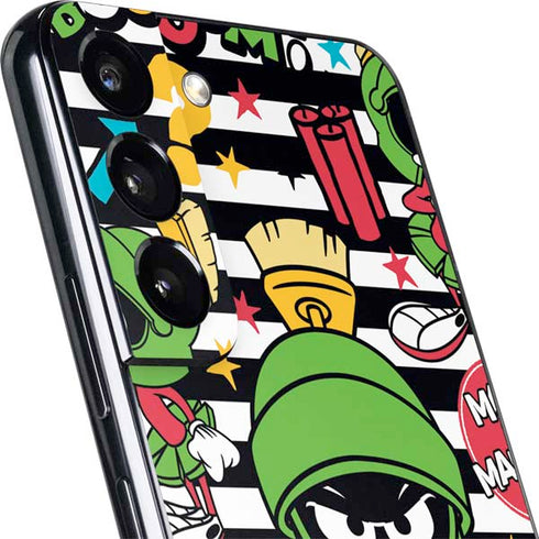 Looney Tunes Marvin the Martian Striped Patches Galaxy S22 Skin