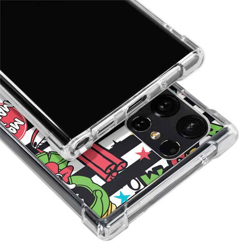 Looney Tunes Marvin the Martian Striped Patches Galaxy S22 Ultra Clear Case