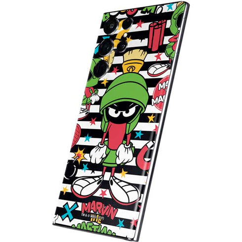 Looney Tunes Marvin the Martian Striped Patches Galaxy S22 Ultra Skin