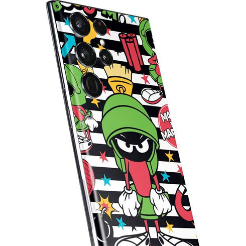 Looney Tunes Marvin the Martian Striped Patches Galaxy S22 Ultra Skin