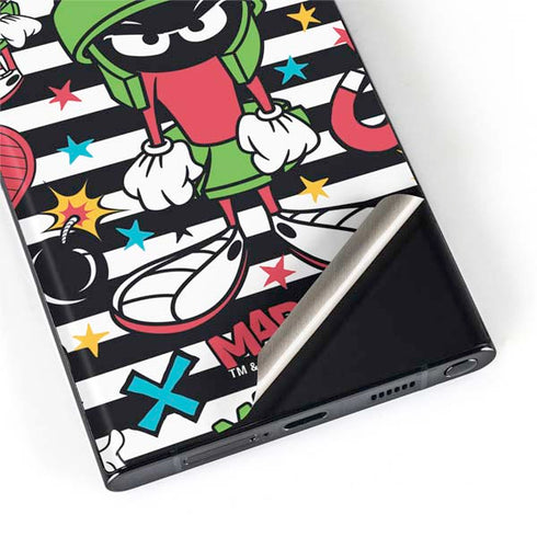 Looney Tunes Marvin the Martian Striped Patches Galaxy S22 Ultra Skin