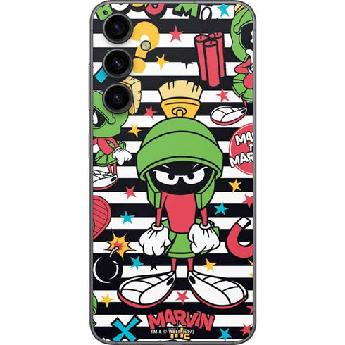 Looney Tunes Marvin the Martian Striped Patches Galaxy S23 FE Skin