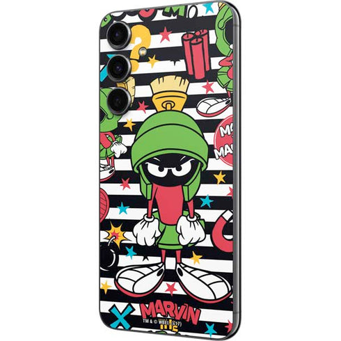 Looney Tunes Marvin the Martian Striped Patches Galaxy S23 FE Skin