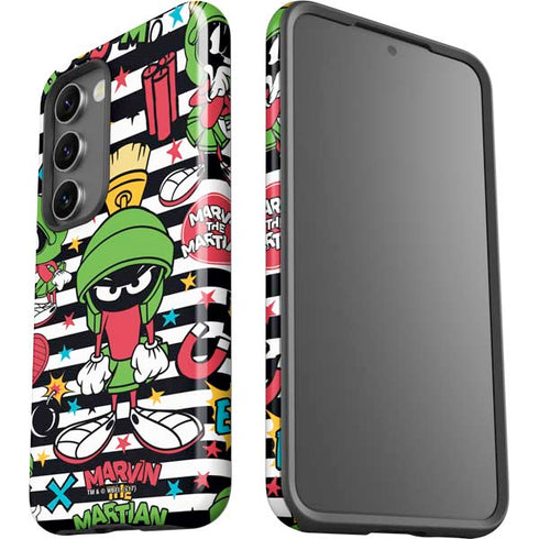 Looney Tunes Marvin the Martian Striped Patches Galaxy S23 Plus Pro Case