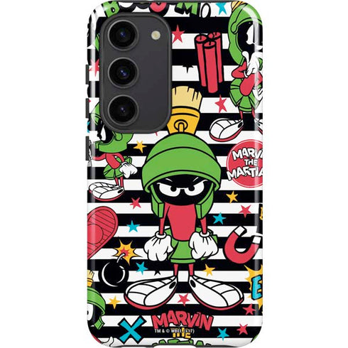 Looney Tunes Marvin the Martian Striped Patches Galaxy S23 Pro Case