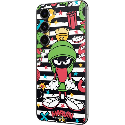Looney Tunes Marvin the Martian Striped Patches Galaxy S23 Skin