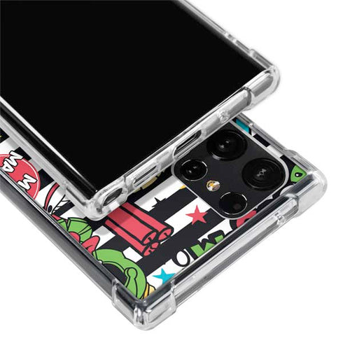 Looney Tunes Marvin the Martian Striped Patches Galaxy S24 Ultra Clear Case