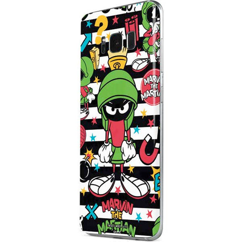 Looney Tunes Marvin the Martian Striped Patches Galaxy S8 Skin