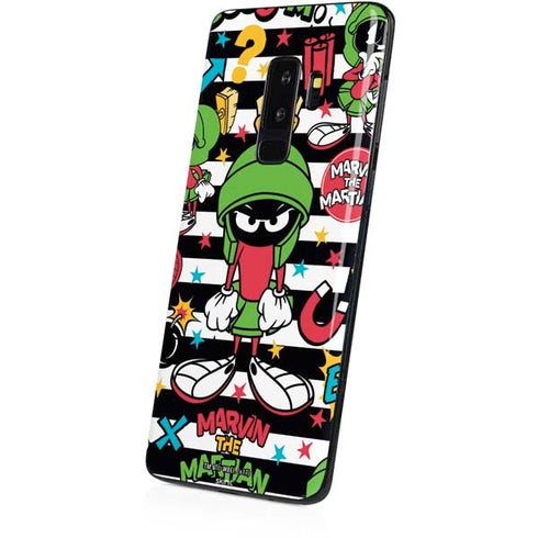 Looney Tunes Marvin the Martian Striped Patches Galaxy S9 Plus Skin