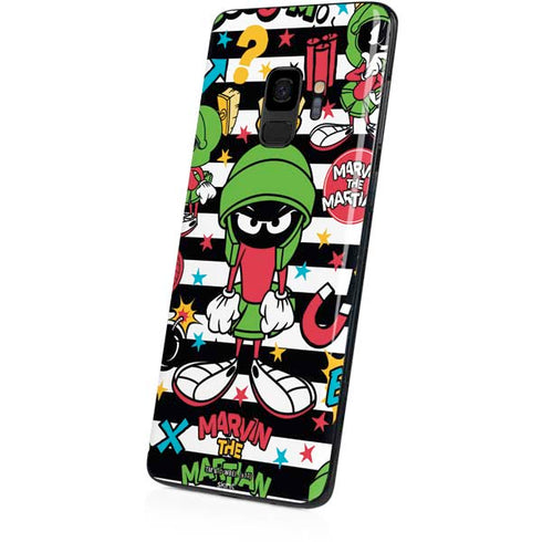 Looney Tunes Marvin the Martian Striped Patches Galaxy S9 Skin