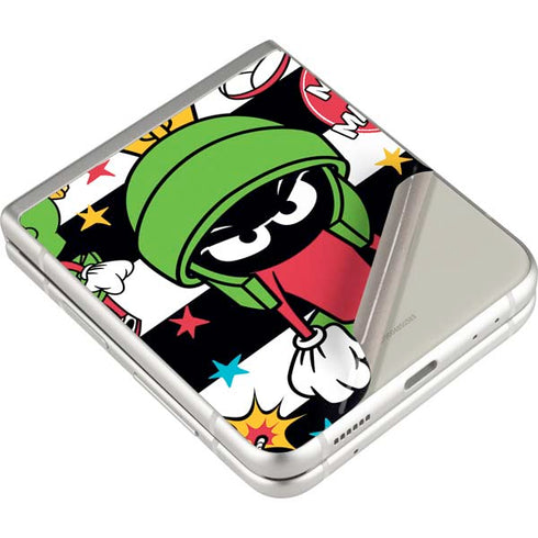Looney Tunes Marvin the Martian Striped Patches Galaxy Z Flip3 5G Skin