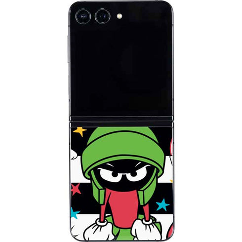 Looney Tunes Marvin the Martian Striped Patches Galaxy Z Flip5 5G Skin