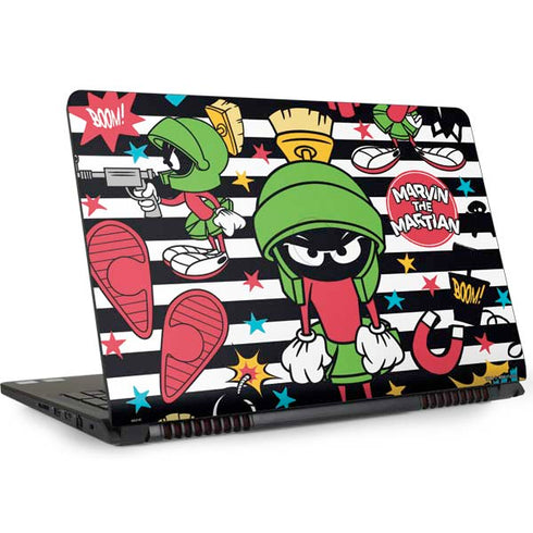 Looney Tunes Marvin the Martian Striped Patches Dell Inspiron Skin