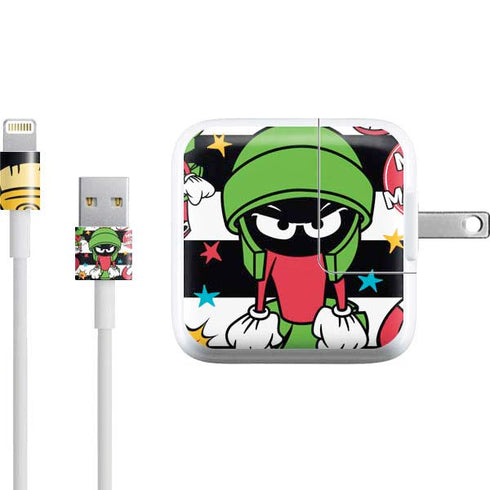 Looney Tunes Marvin the Martian Striped Patches iPad Charger (10W USB) Skin