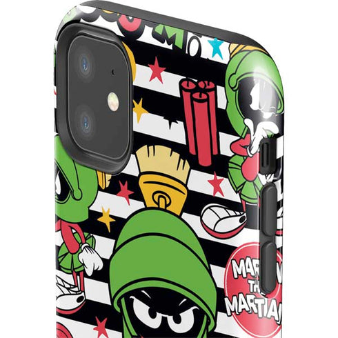 Looney Tunes Marvin the Martian Striped Patches iPhone 11 Impact Case