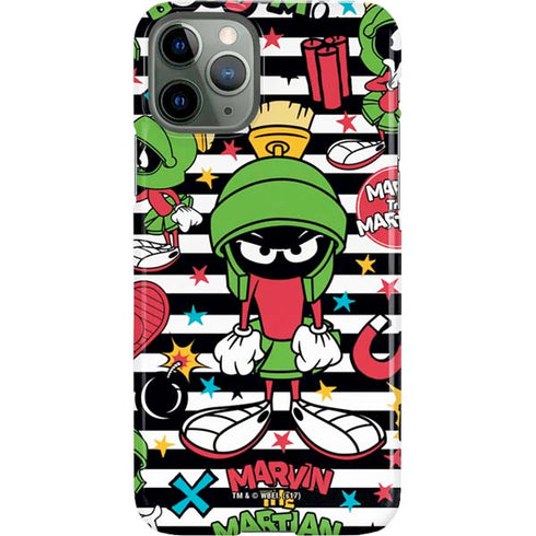 Looney Tunes Marvin the Martian Striped Patches iPhone 11 Pro Lite Case