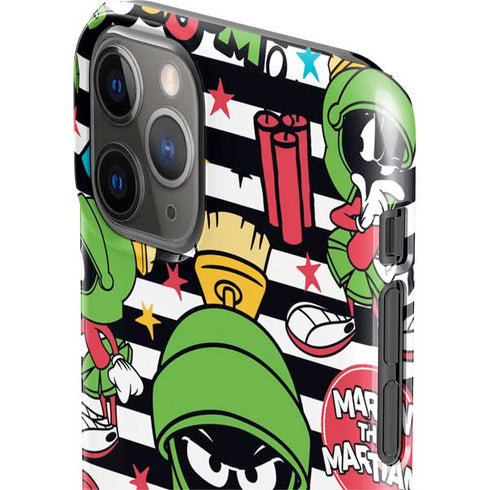 Looney Tunes Marvin the Martian Striped Patches iPhone 11 Pro Lite Case