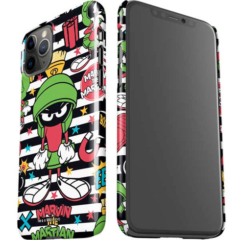 Looney Tunes Marvin the Martian Striped Patches iPhone 11 Pro Lite Case