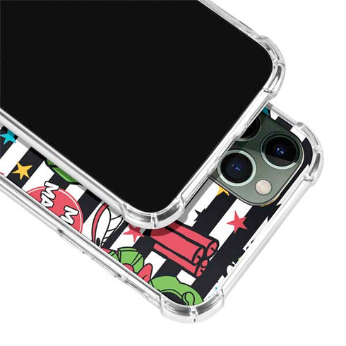 Looney Tunes Marvin the Martian Striped Patches iPhone 11 Pro Max Clear Case