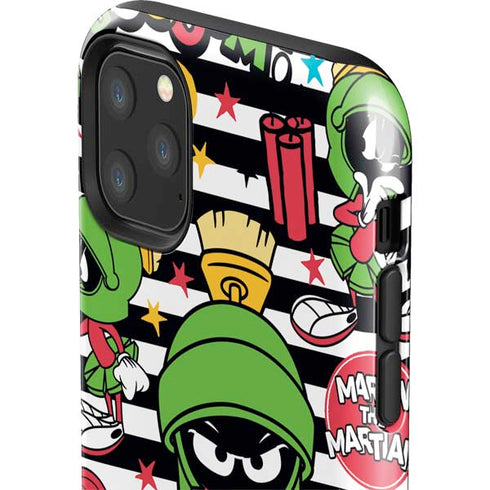 Looney Tunes Marvin the Martian Striped Patches iPhone 11 Pro Max Impact Case