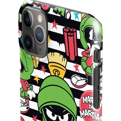 Looney Tunes Marvin the Martian Striped Patches iPhone 11 Pro Max Lite Case