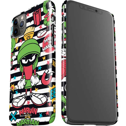Looney Tunes Marvin the Martian Striped Patches iPhone 11 Pro Max Lite Case