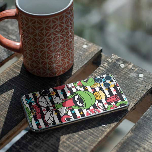 Looney Tunes Marvin the Martian Striped Patches iPhone 11 Pro Max Skin