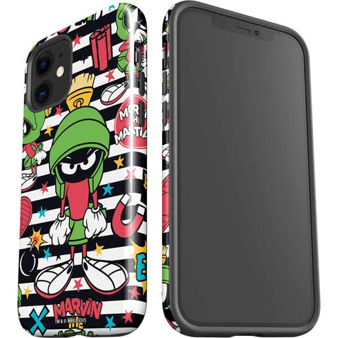 Looney Tunes Marvin the Martian Striped Patches iPhone 12 Impact Case