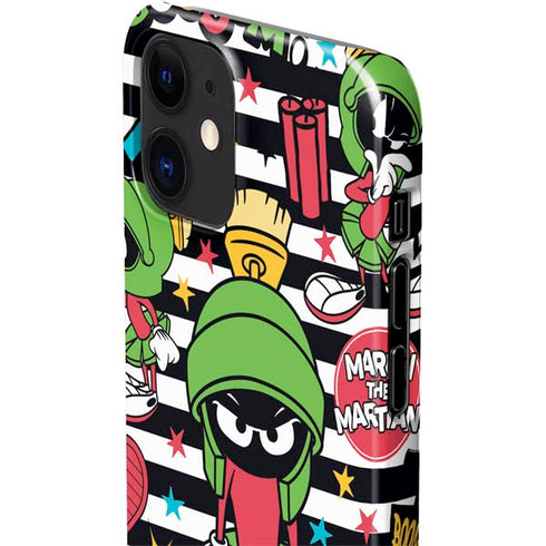 Looney Tunes Marvin the Martian Striped Patches iPhone 12 Mini Lite Case