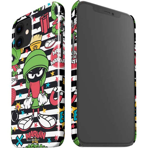 Looney Tunes Marvin the Martian Striped Patches iPhone 12 Mini Lite Case