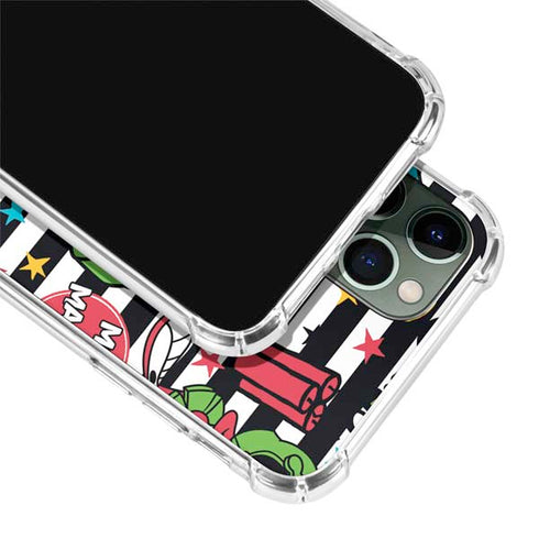 Looney Tunes Marvin the Martian Striped Patches iPhone 12 Pro Clear Case