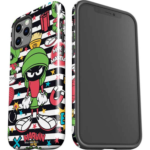 Looney Tunes Marvin the Martian Striped Patches iPhone 12 Pro Impact Case