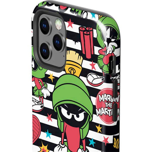 Looney Tunes Marvin the Martian Striped Patches iPhone 12 Pro Max Impact Case