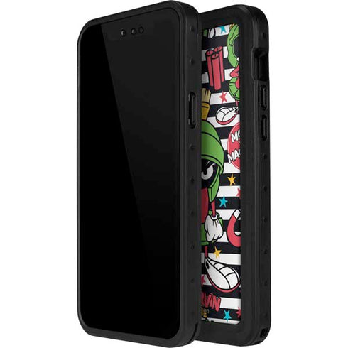 Looney Tunes Marvin the Martian Striped Patches iPhone 13 Mini Waterproof Case